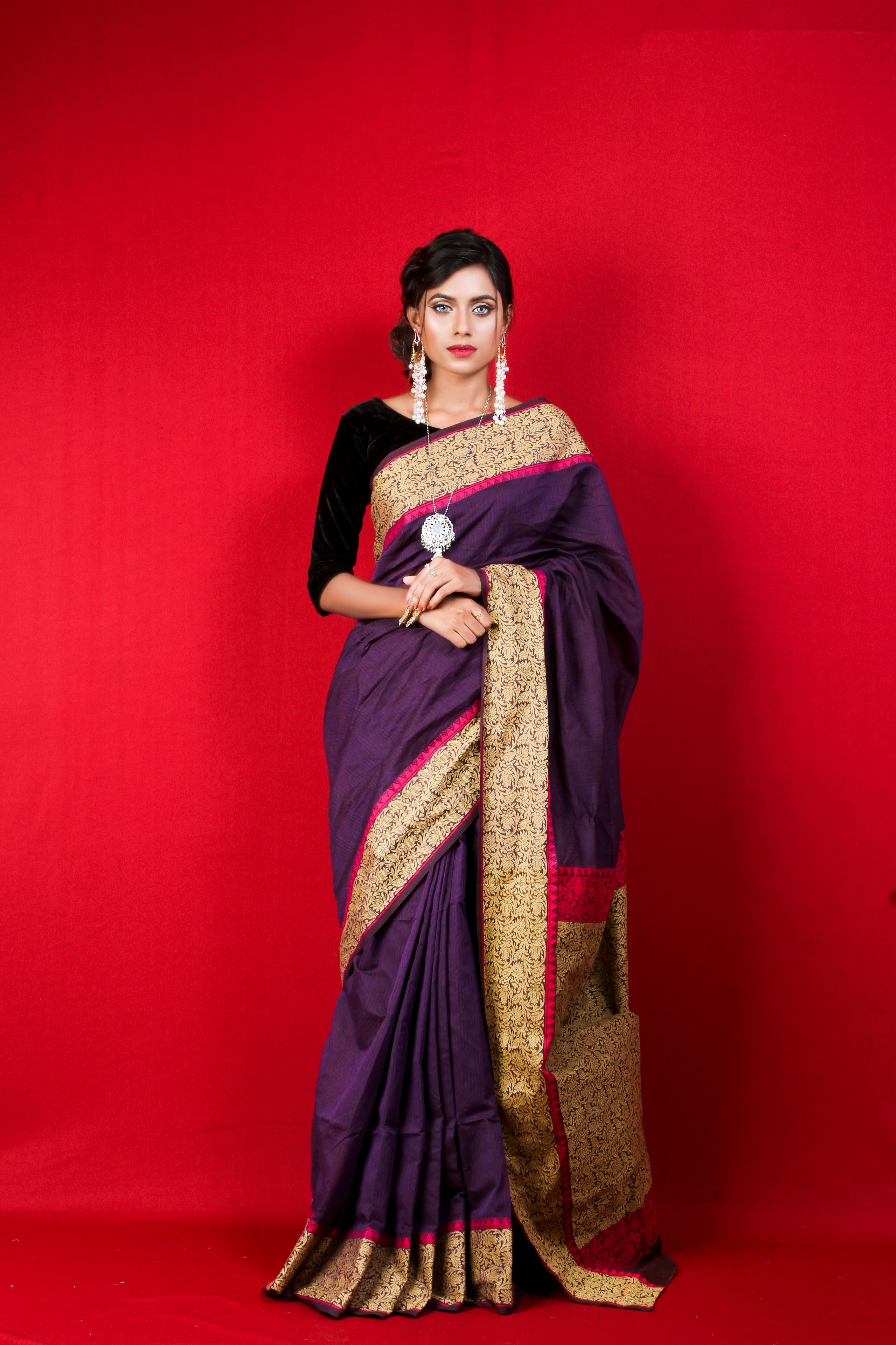 Banarasi Silk — Royal Magenta